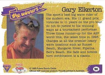 1995 Futera #90 Gary Elkerton Back